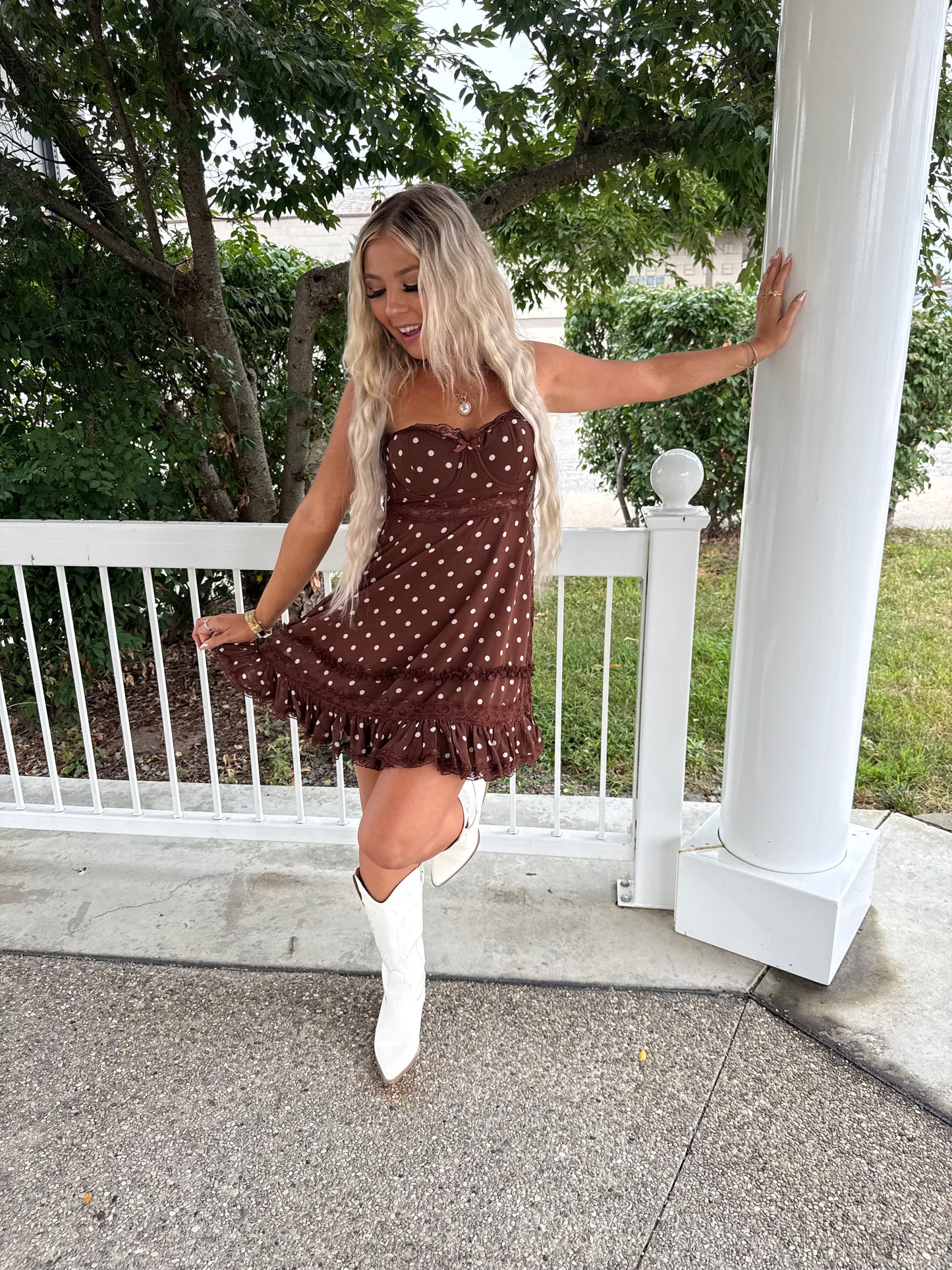 Chocolate Chip Polka Dot Dress