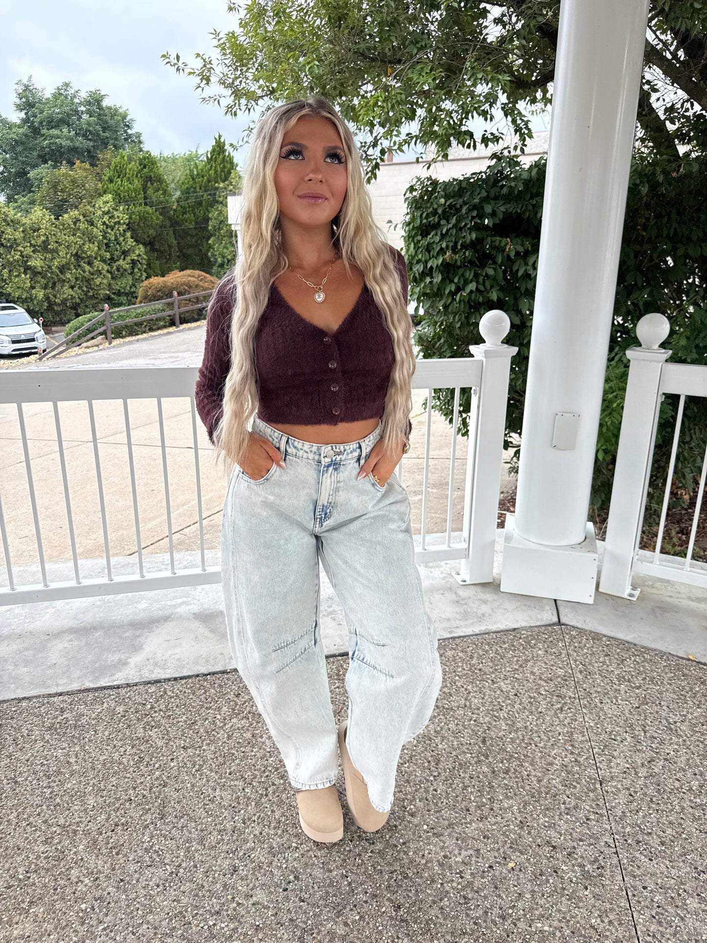 Dark Chocolate Fuzzy Cardi