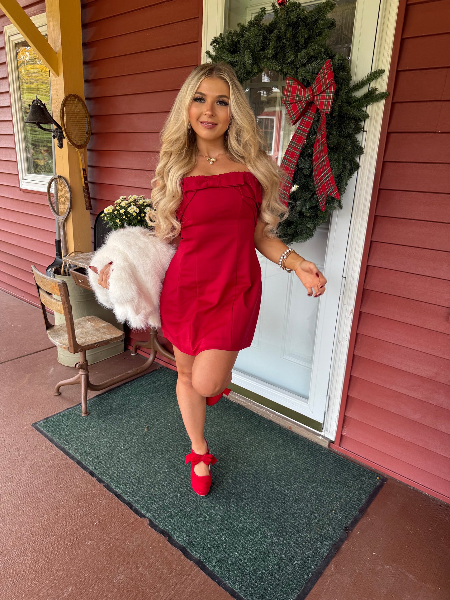 Put A Bow On It Strapless Dress