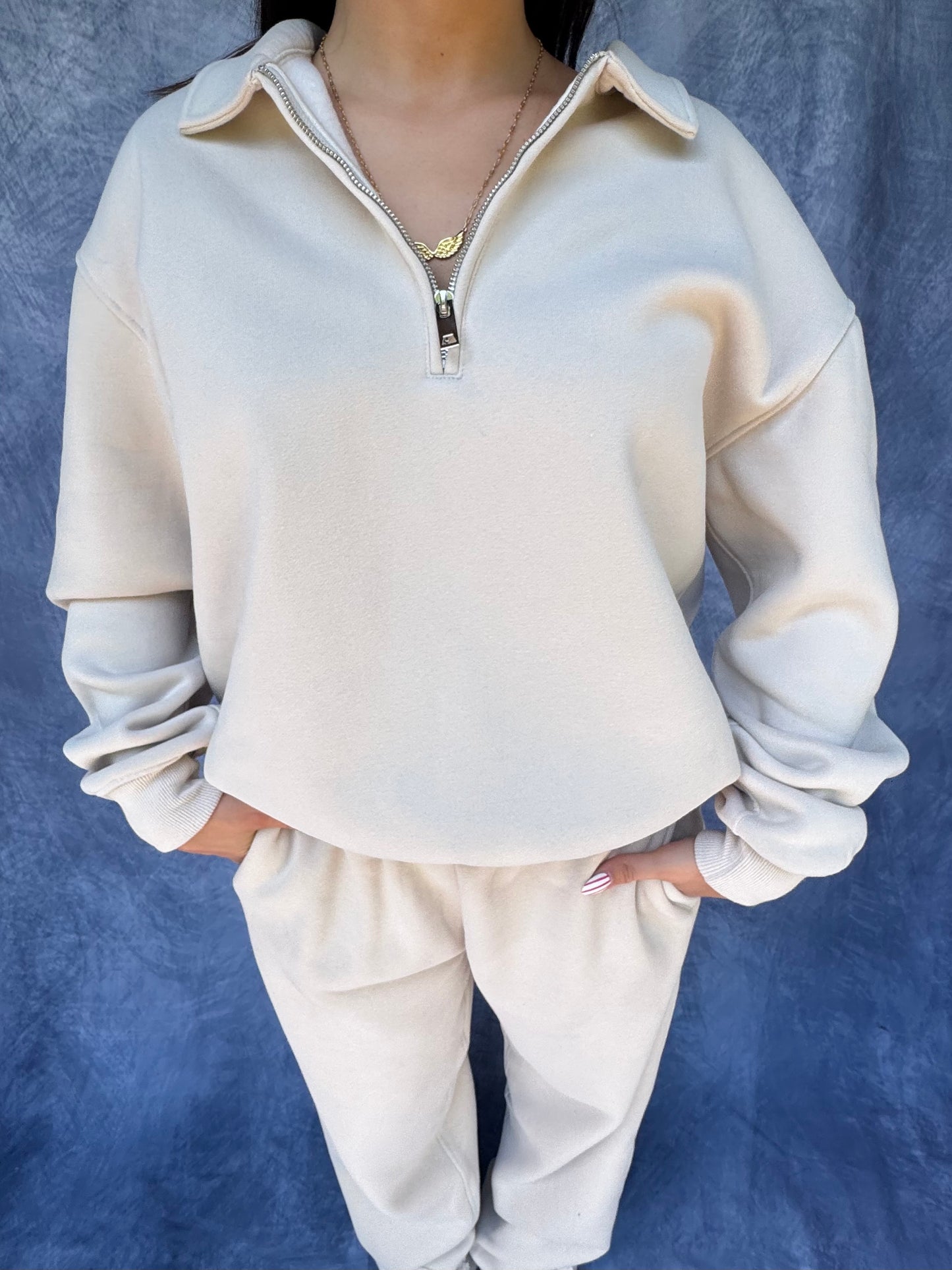 So Fetch Half Zip in Oat