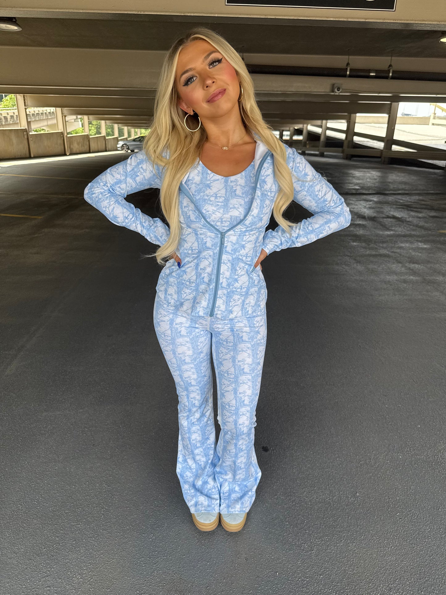 Happy Camp3r Blue Camo Zip-Up