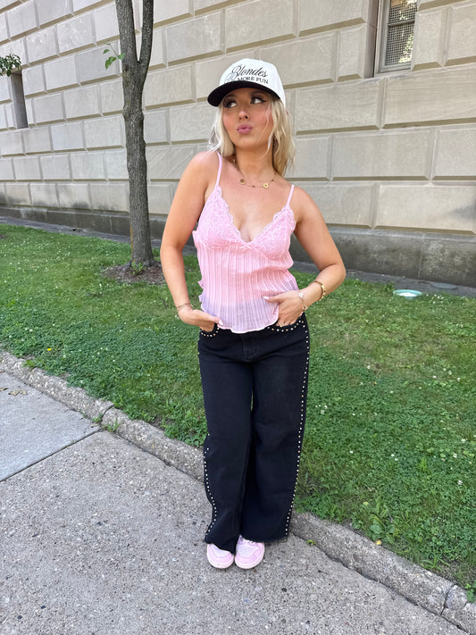 Rushed Romance Tank in Blush