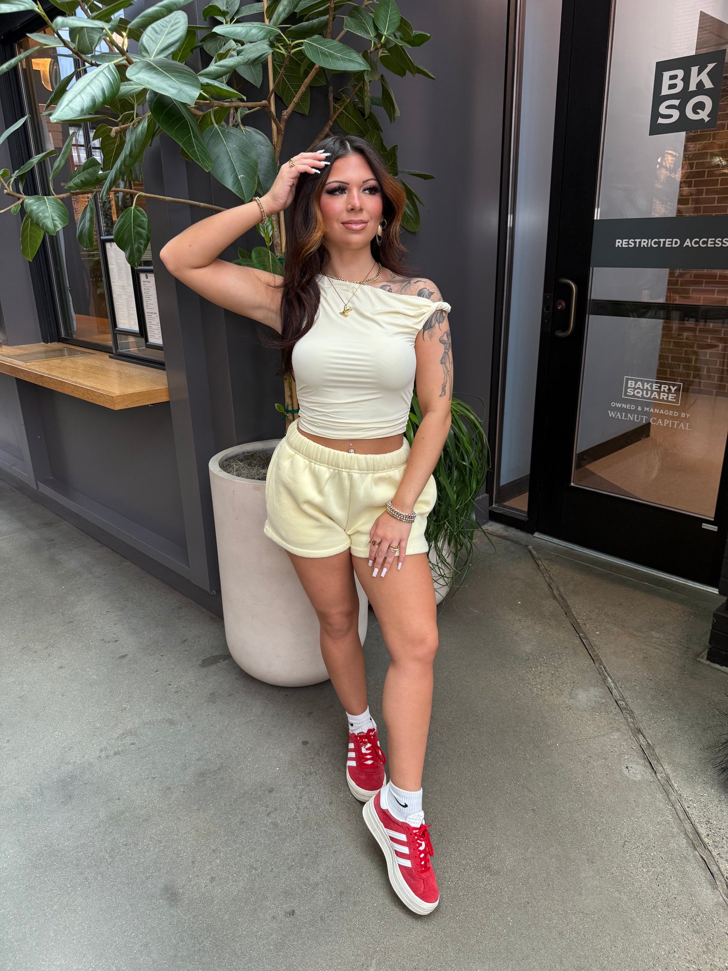 Jamie One Shoulder Top in Butter