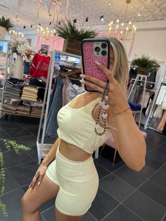 Tennis Time Gingham Set (SHORTS ONLY)