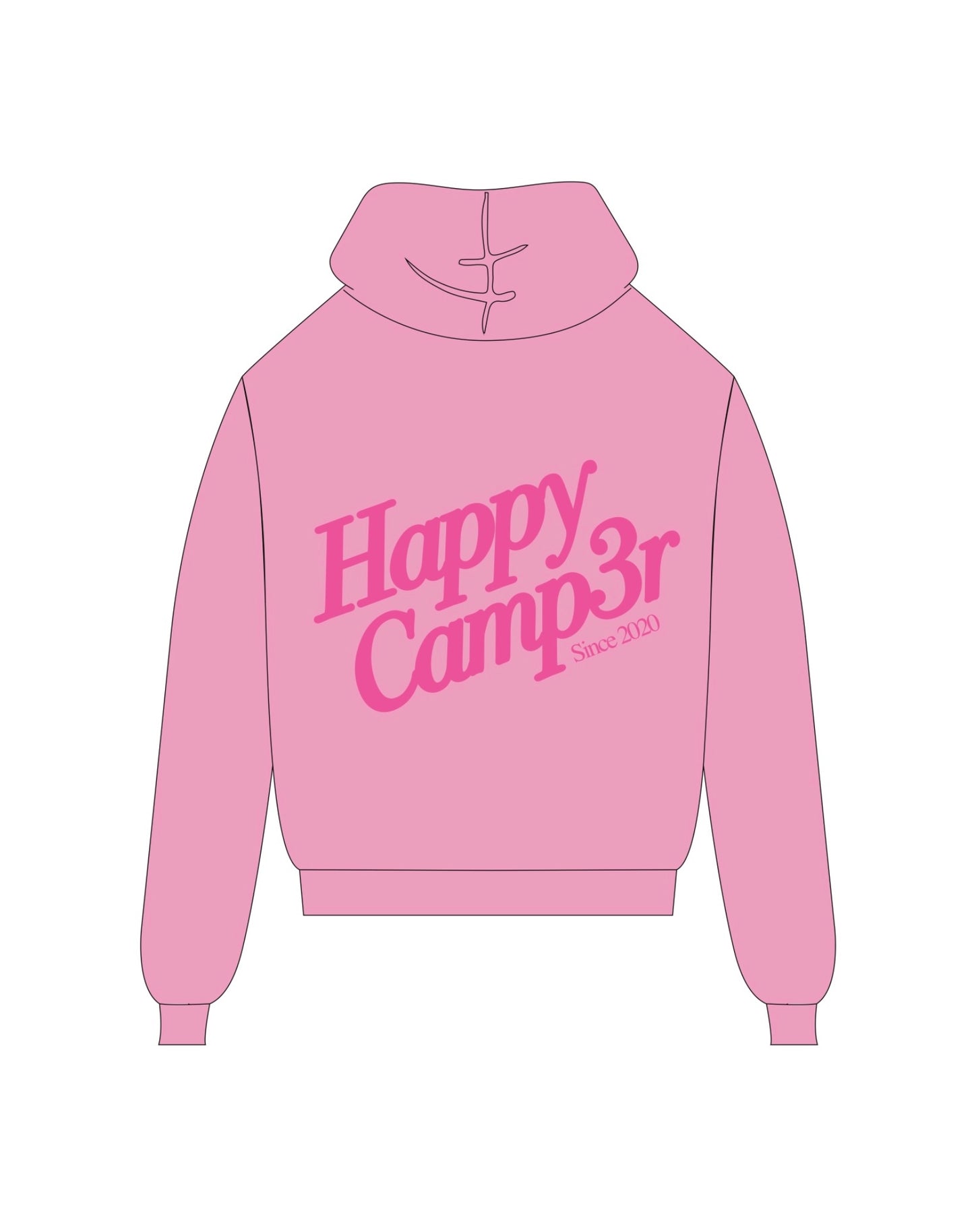 Happy Camp3r Puff Series Barbie Pink Hoodie