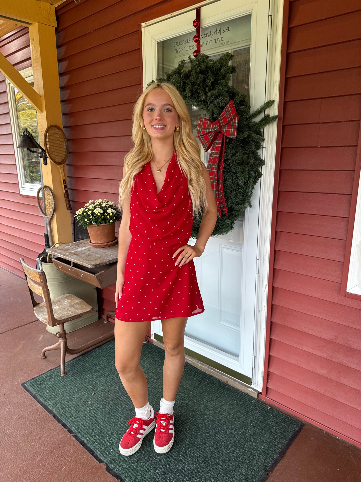 Cherry Girl Polka Dress
