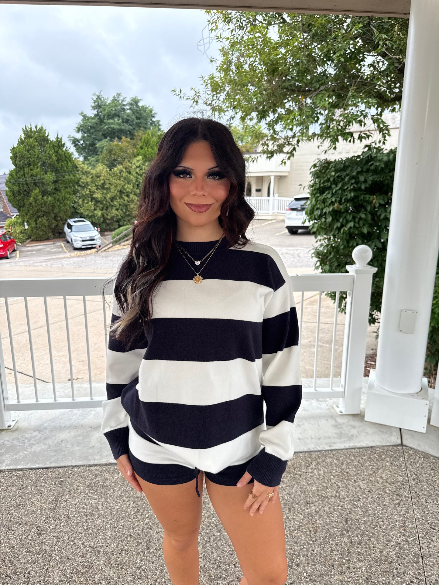 Cozy Posey Set in Navy (Sweater)