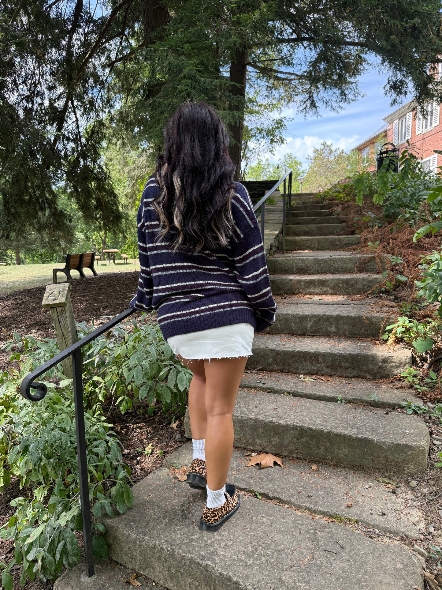 Copper Collar Sweater in Midnight