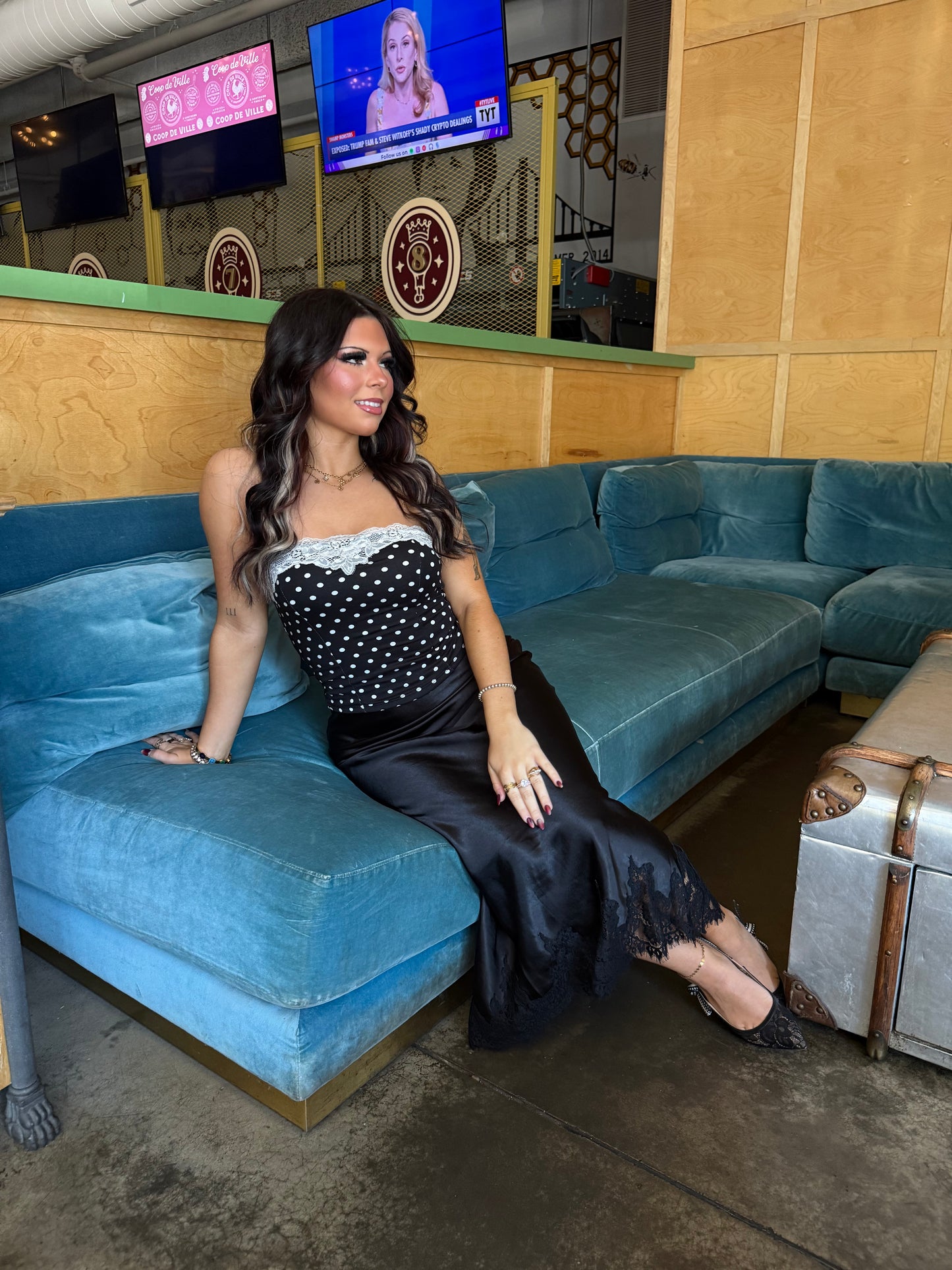 Solute Silk Skirt in Onyx