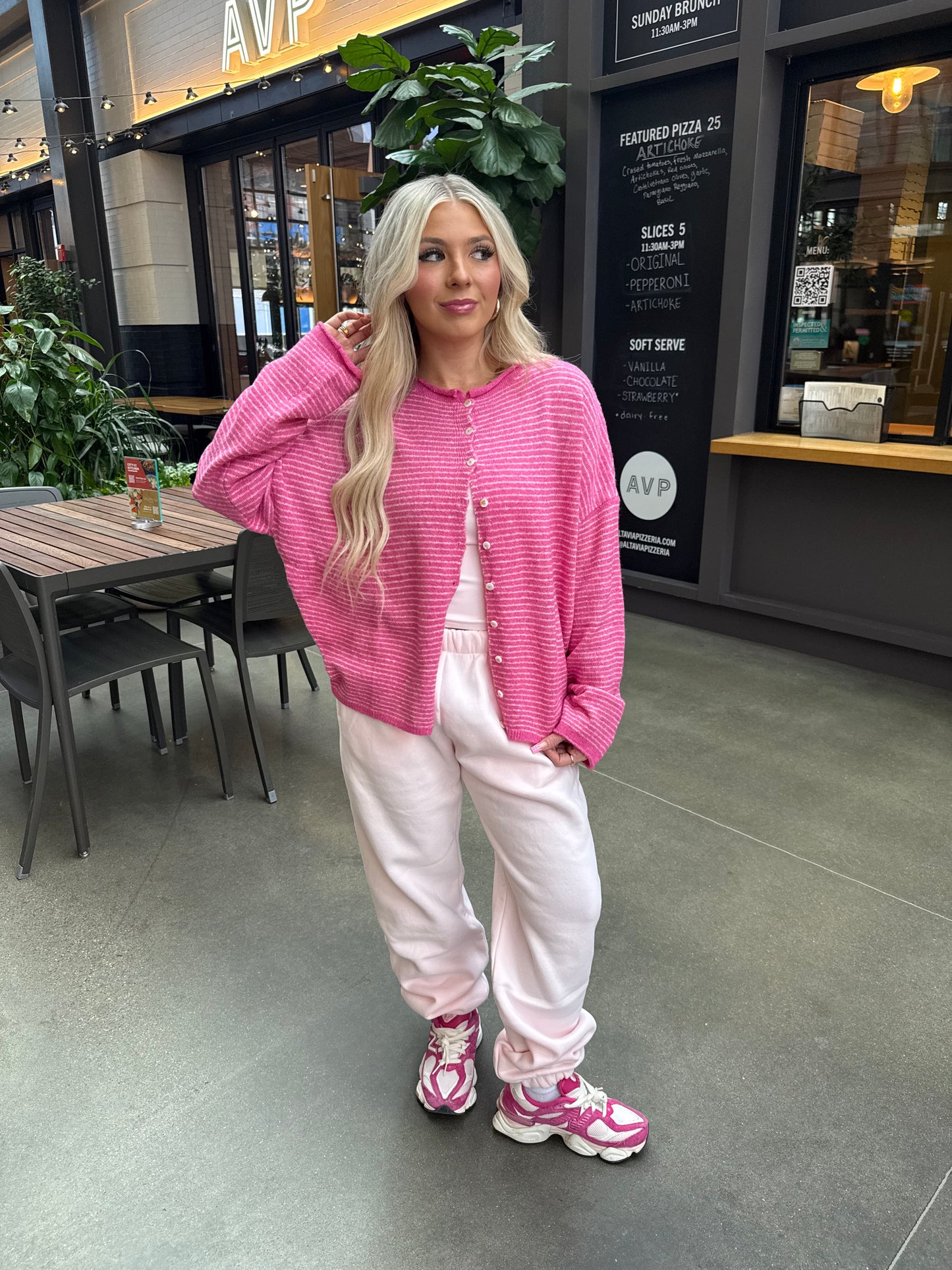 Alison Striped Cardigan