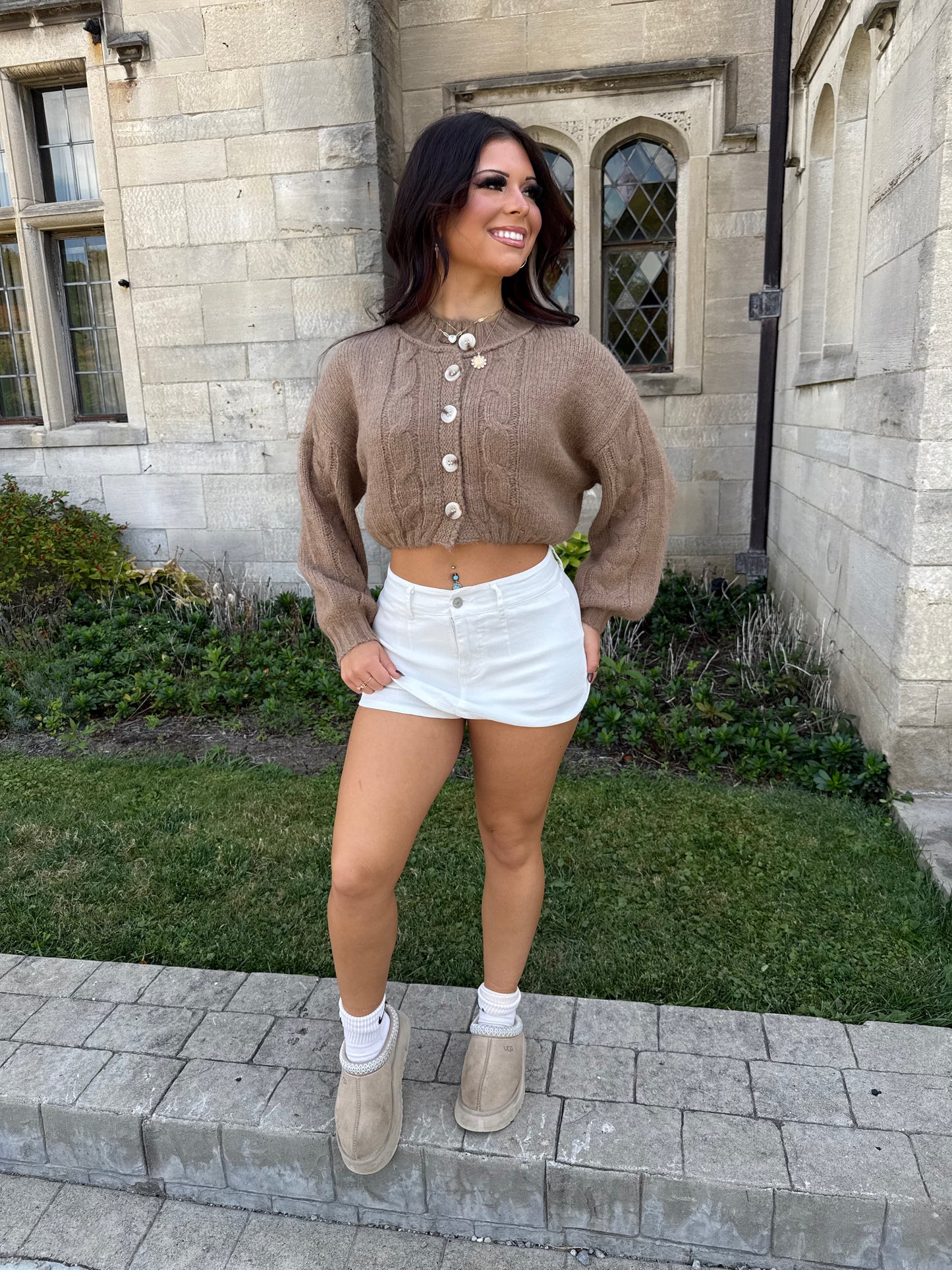 Milk Wash Denim Skort