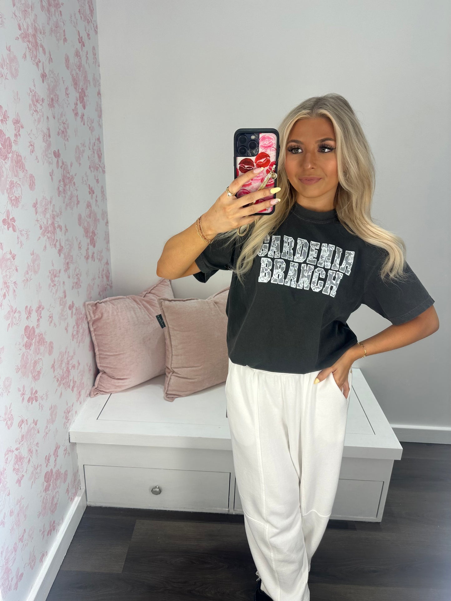 Gardenia Branch Lace Tee