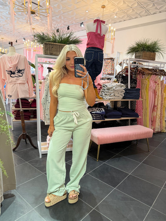 Later Today Set (PANT) Sage