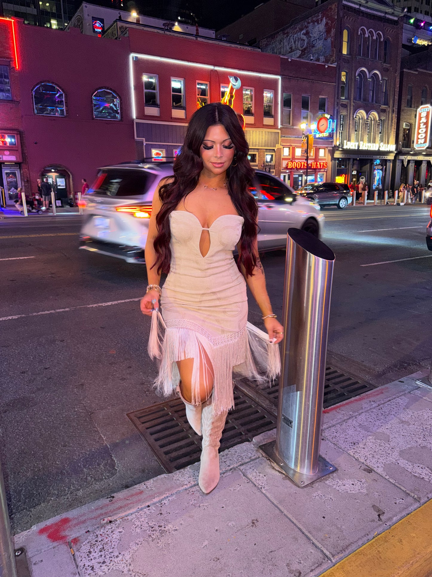 The Olivia Western Tassel Dress