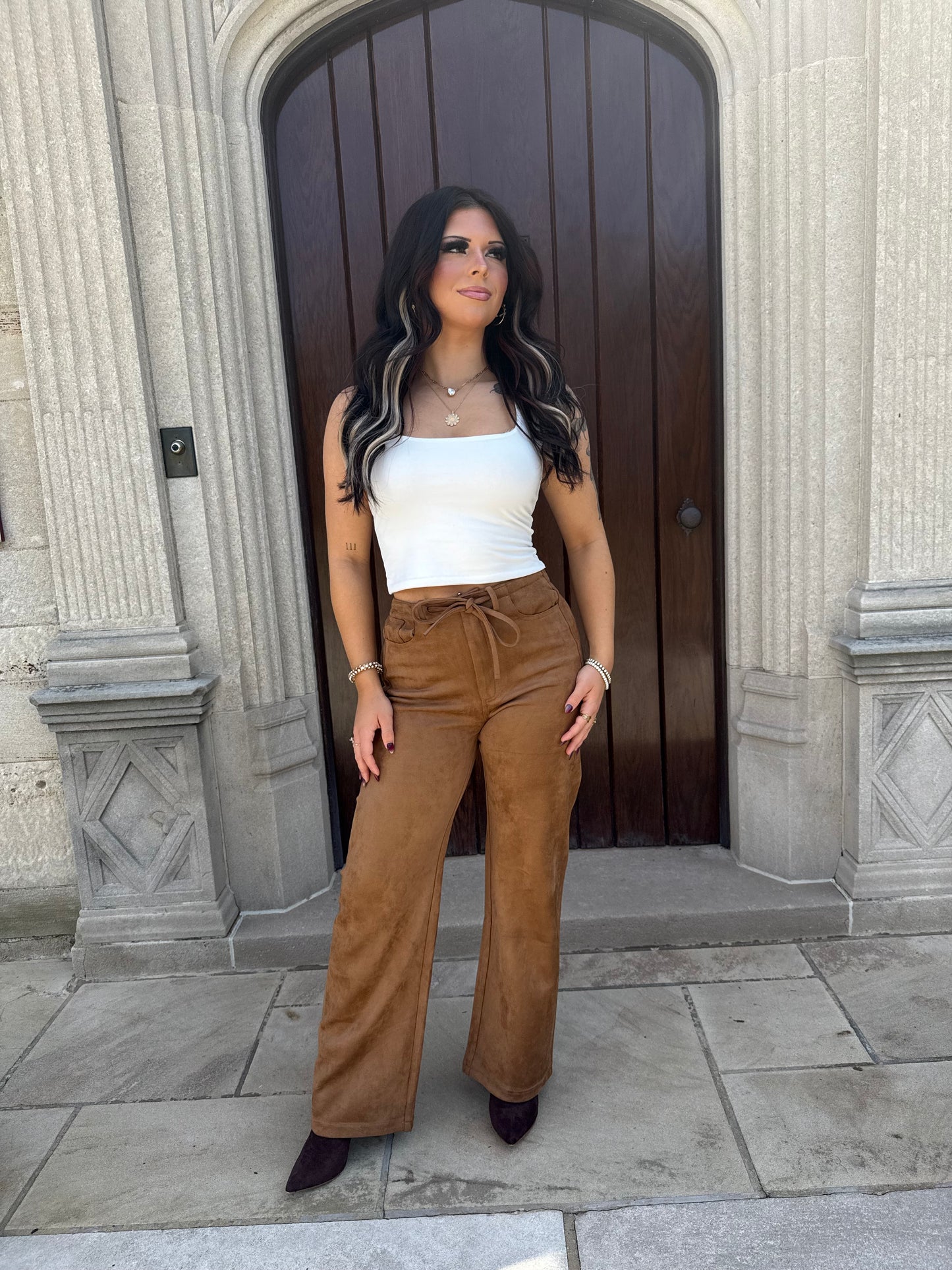 Fall Vibing Suede Pants