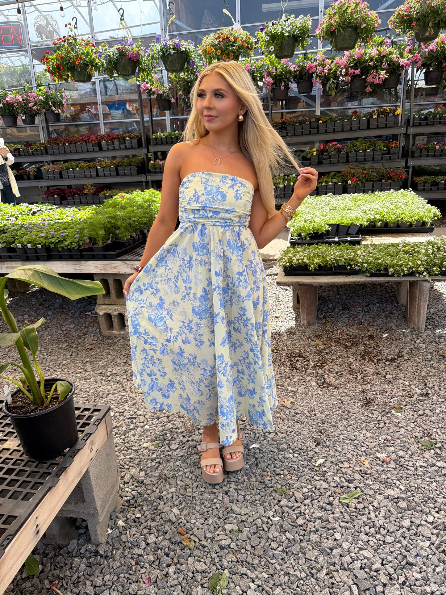 Porcelain Baby Blue Maxi Dress