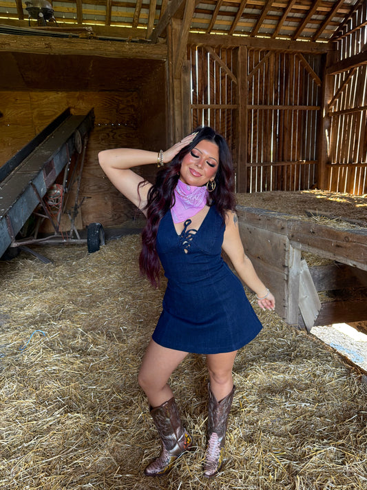 I’m Fallin’ Denim Dress