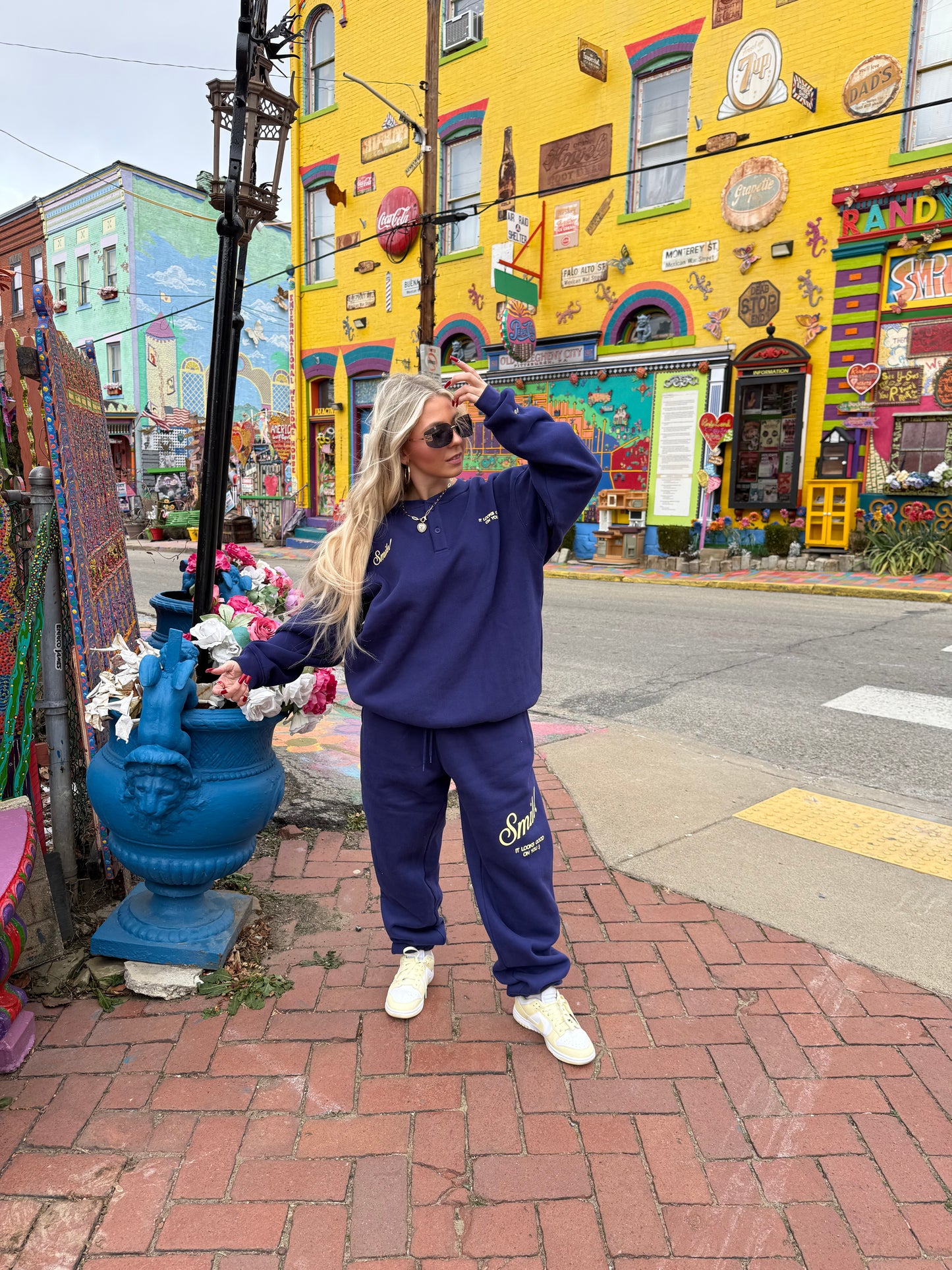 The Mayfair Group Smile It Looks Good Sweatpants