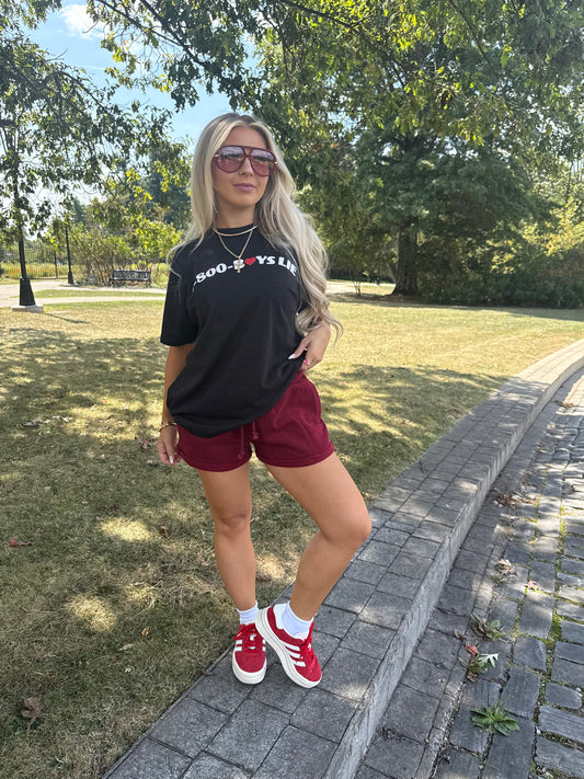 So Fetch Low Rise Shorts in Maroon