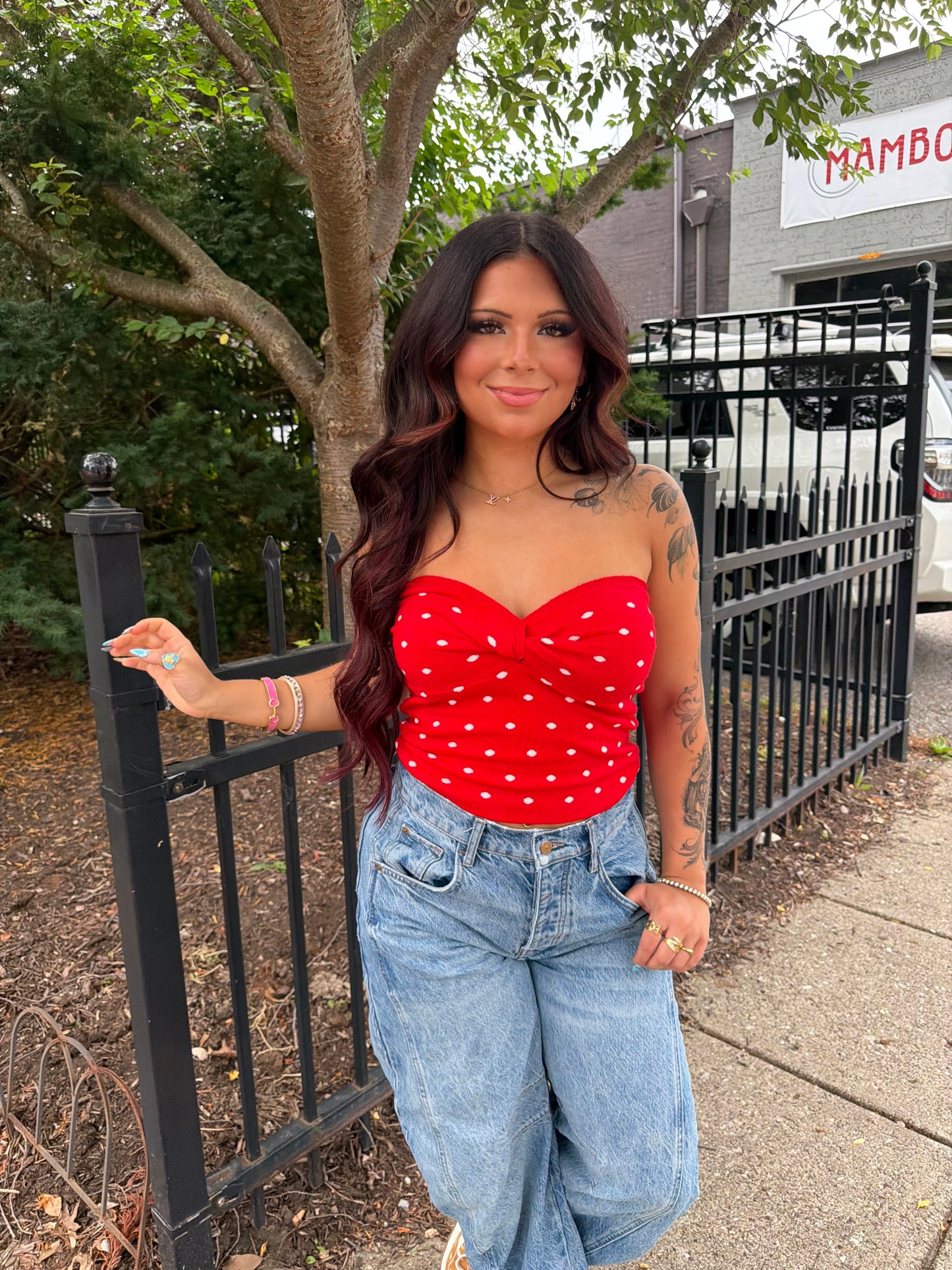 Sweetie Polka Tube in Red