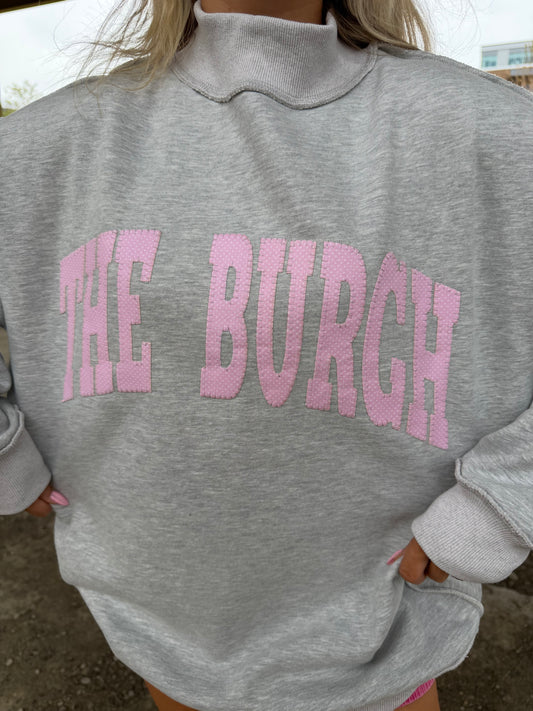 The Burgh Mockneck in Blush Polka Dot