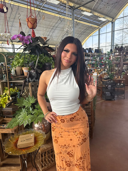 Midnight Sun Skirt in Orange