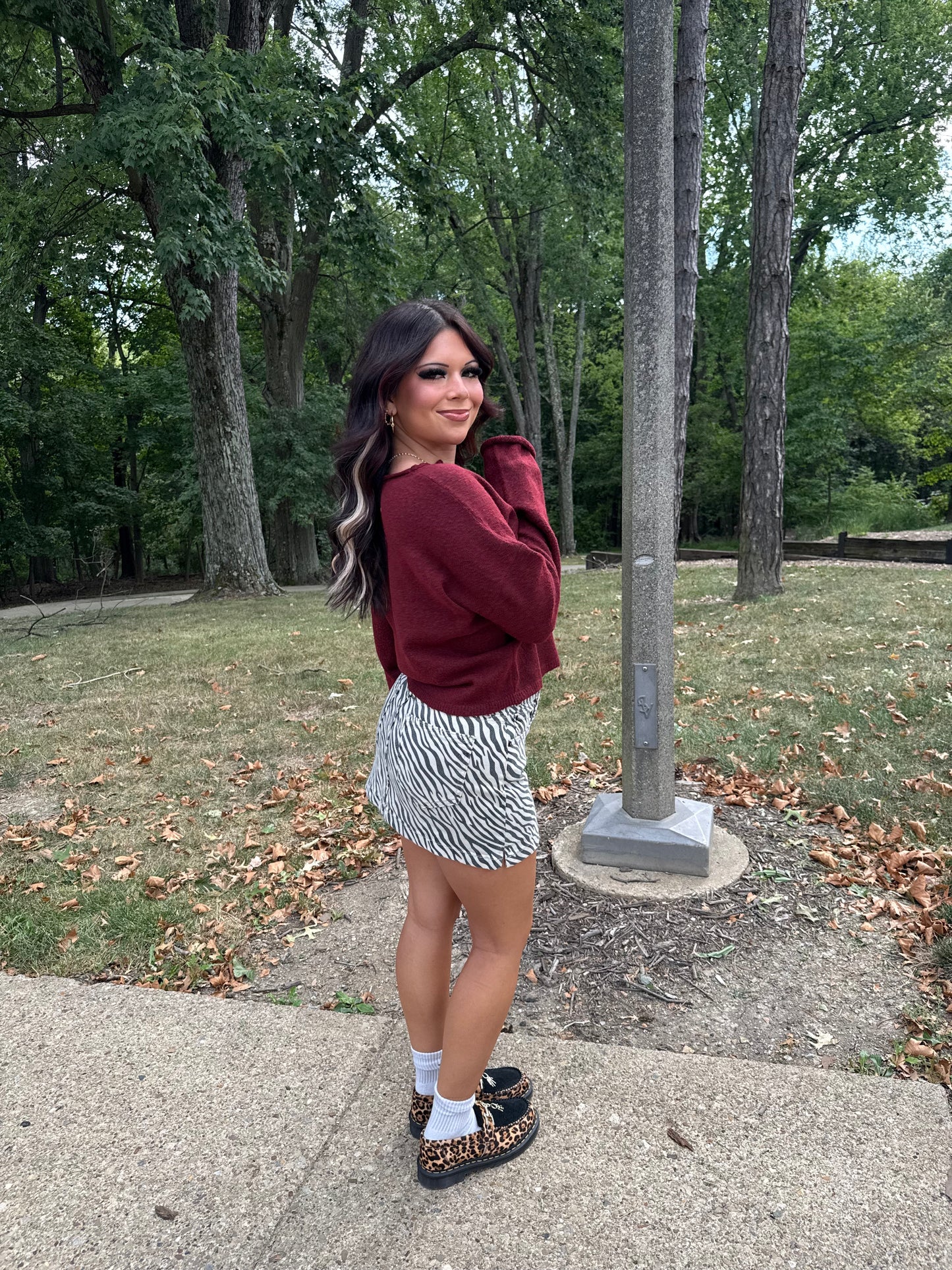 Bout Time Burgundy Cardi