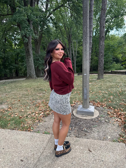 Bout Time Burgundy Cardi