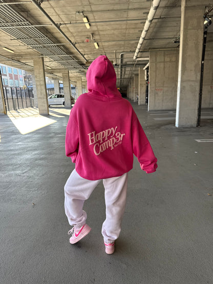 Happy Camp3r Puff Series Raspberry Hoodie