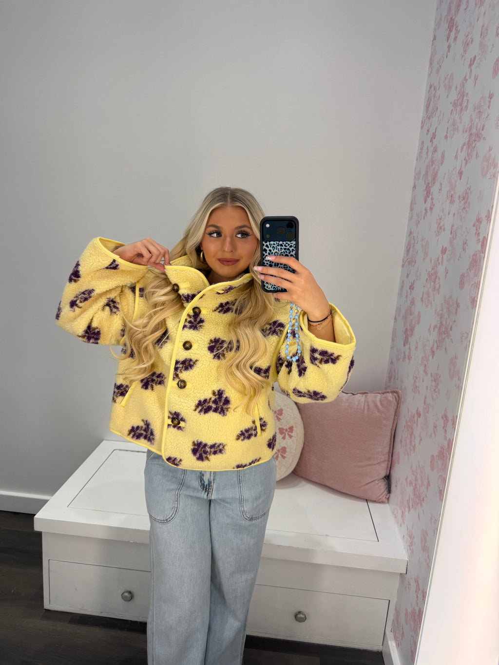 Lemon Floral Fleece