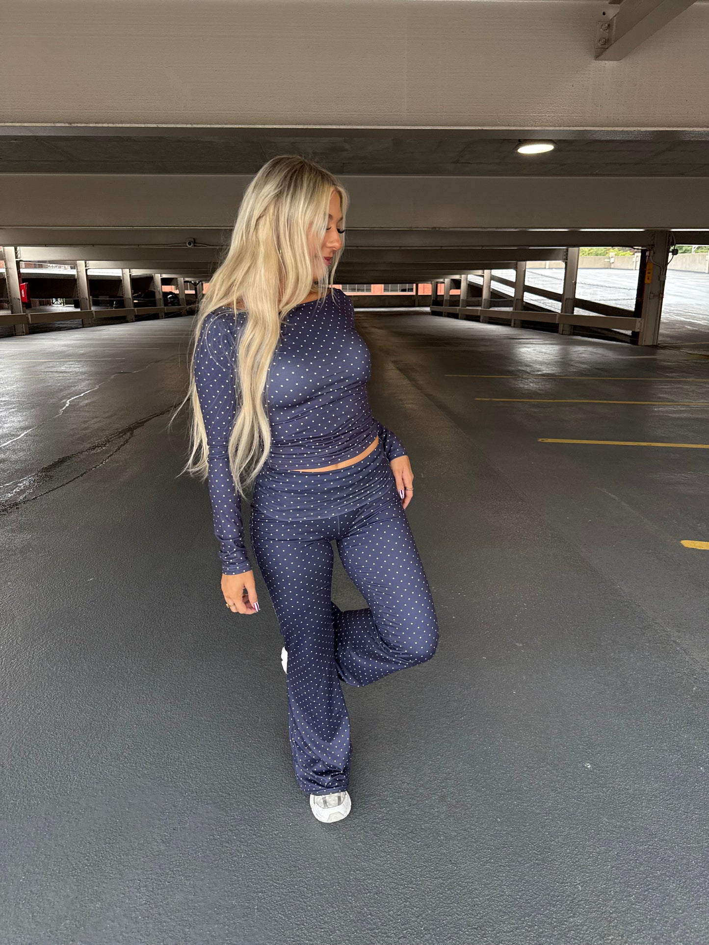 Chill Pilates Set in Navy (TOP)