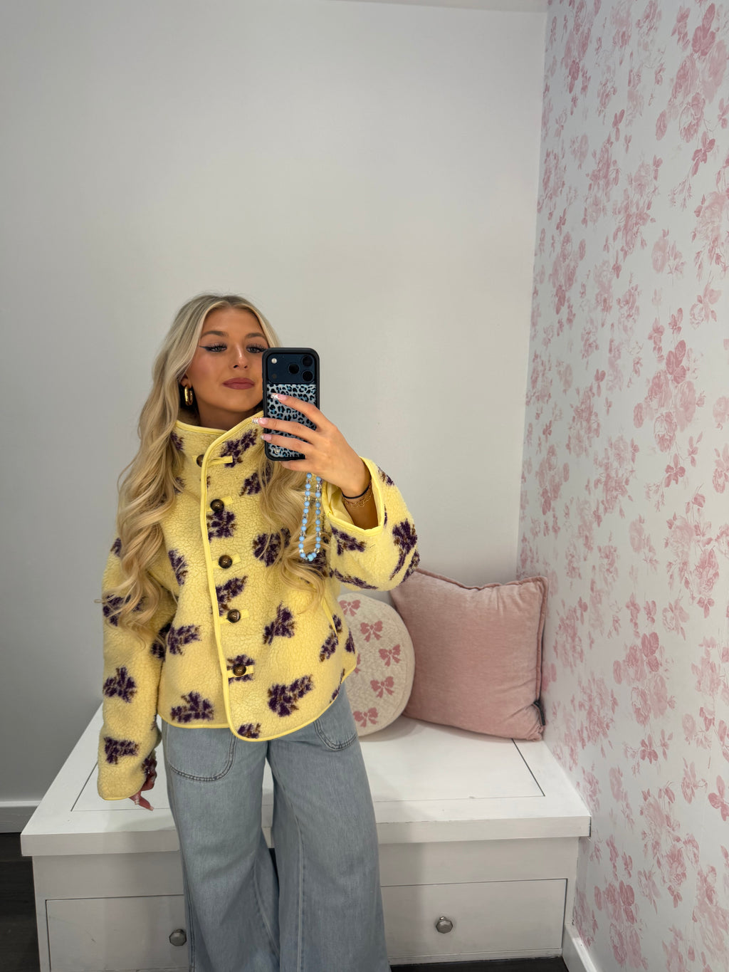 Lemon Floral Fleece