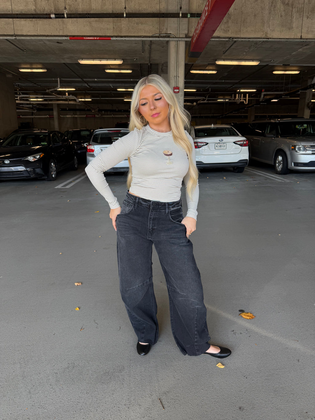 Brave Barrel Jean in Black Wash
