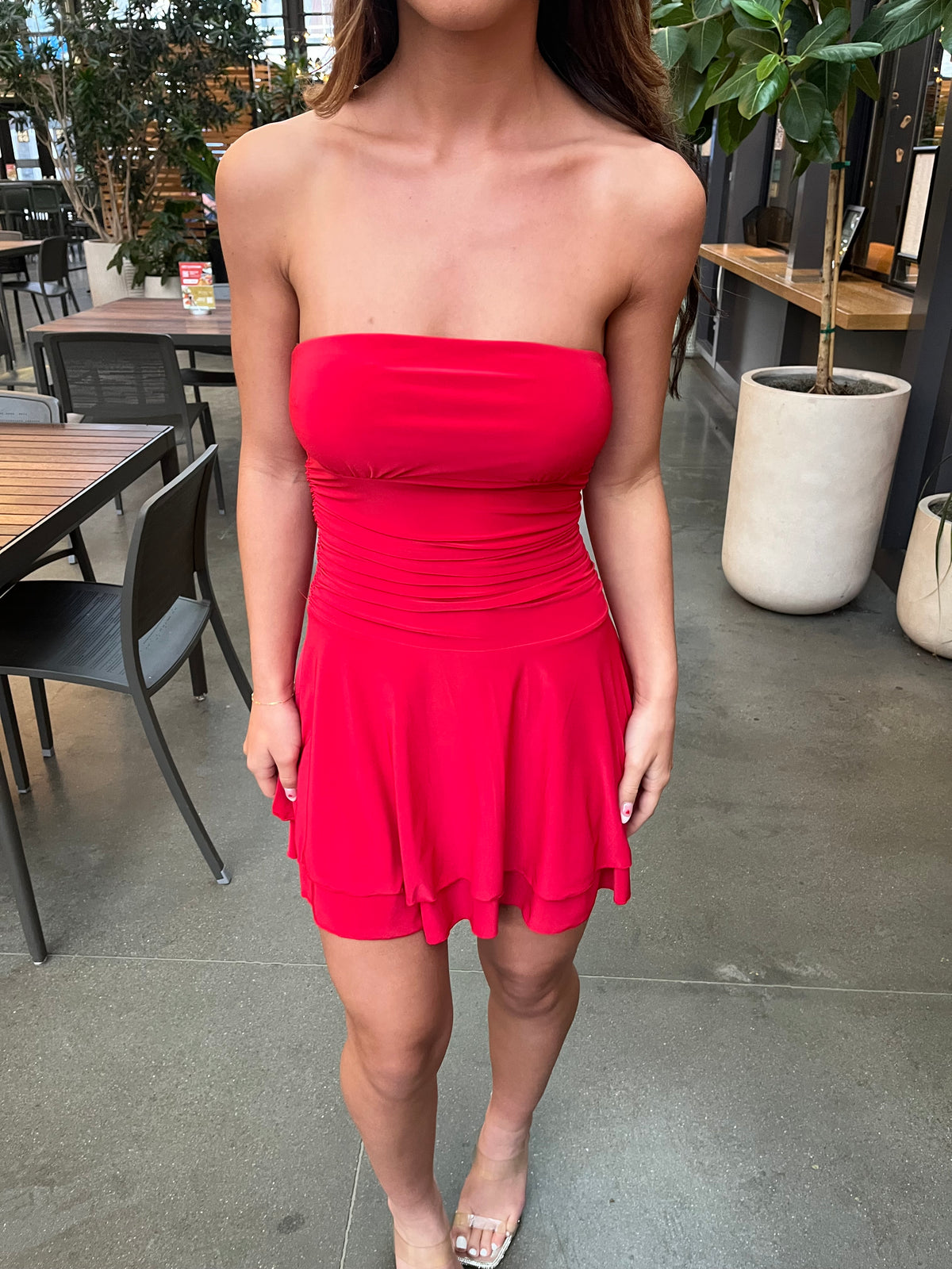 Lover Gal Mini Dress in Red