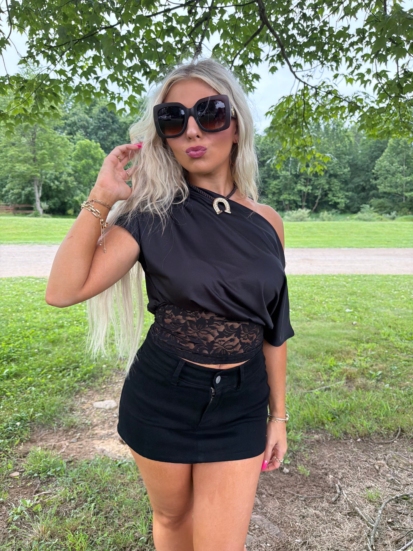Onyx Washed Mini Skort