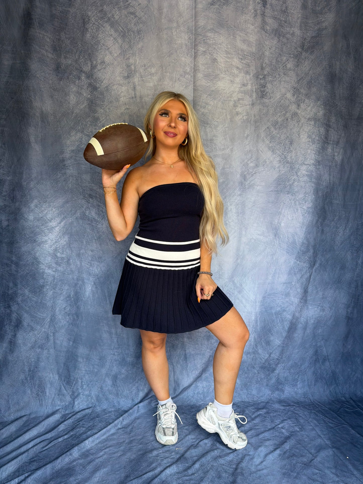 Game Point Dress in Navy