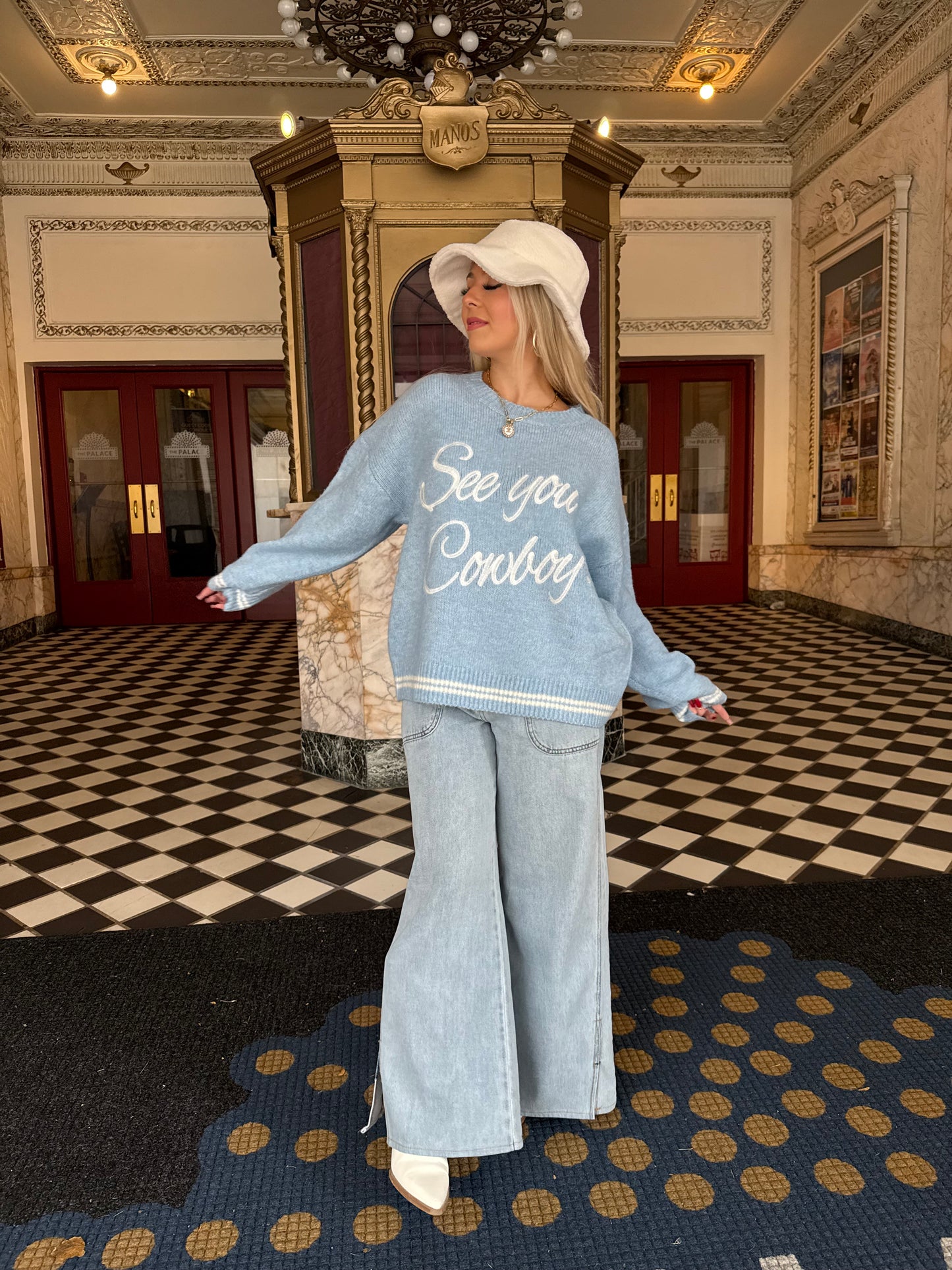 Baby Blues Cowboy Sweater