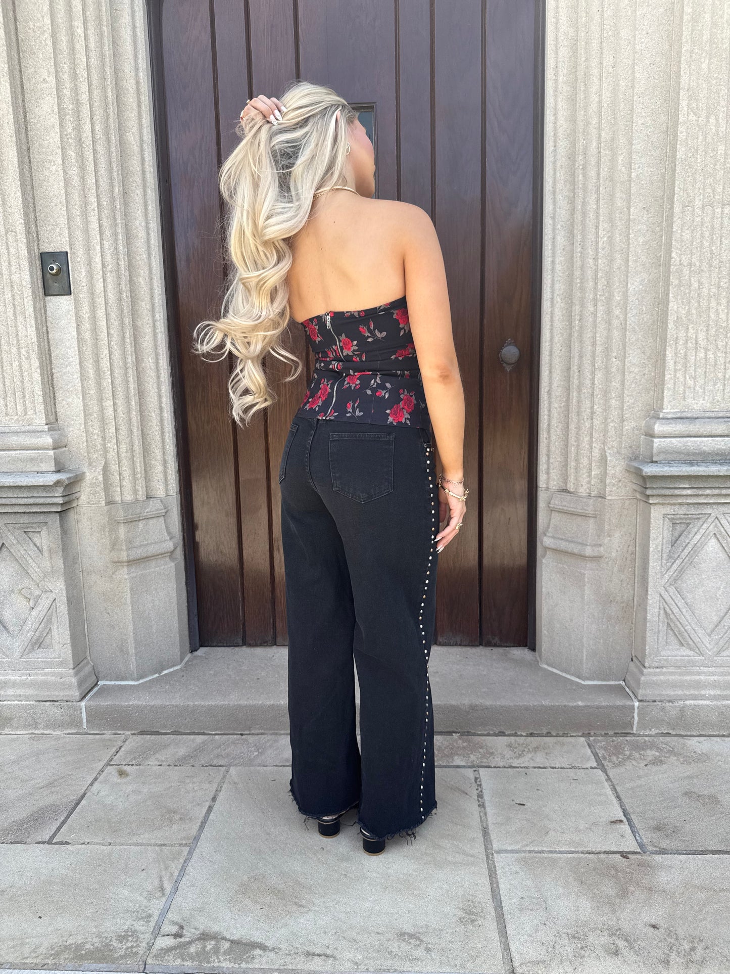 Wine & Roses Tube Top