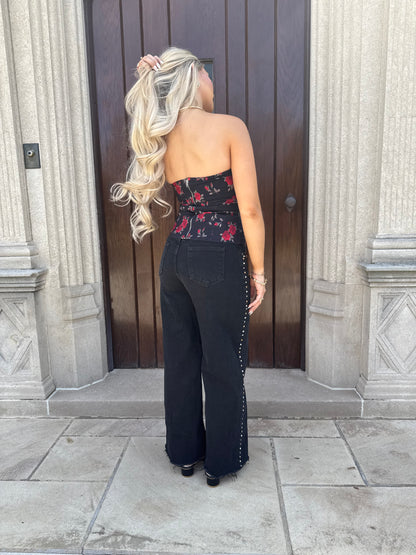 Wine & Roses Tube Top