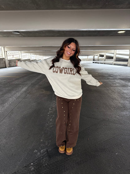 Cowgirl Rhinestone Crewneck