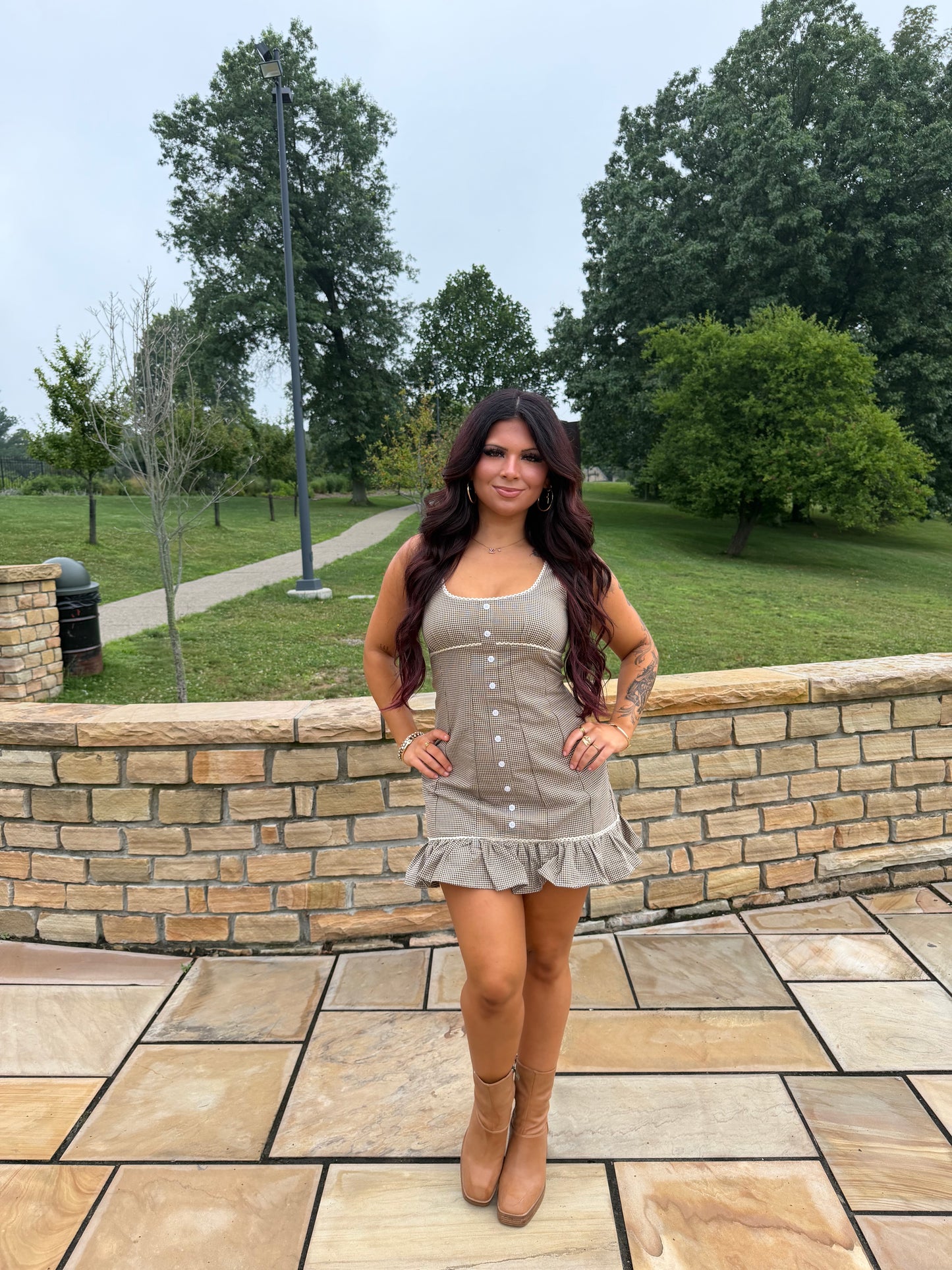Sab Mini Dress in Brown