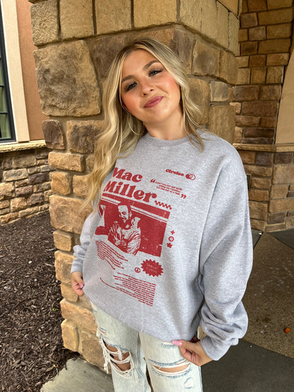 Circles Mac Miller Sweatshirt in Grey