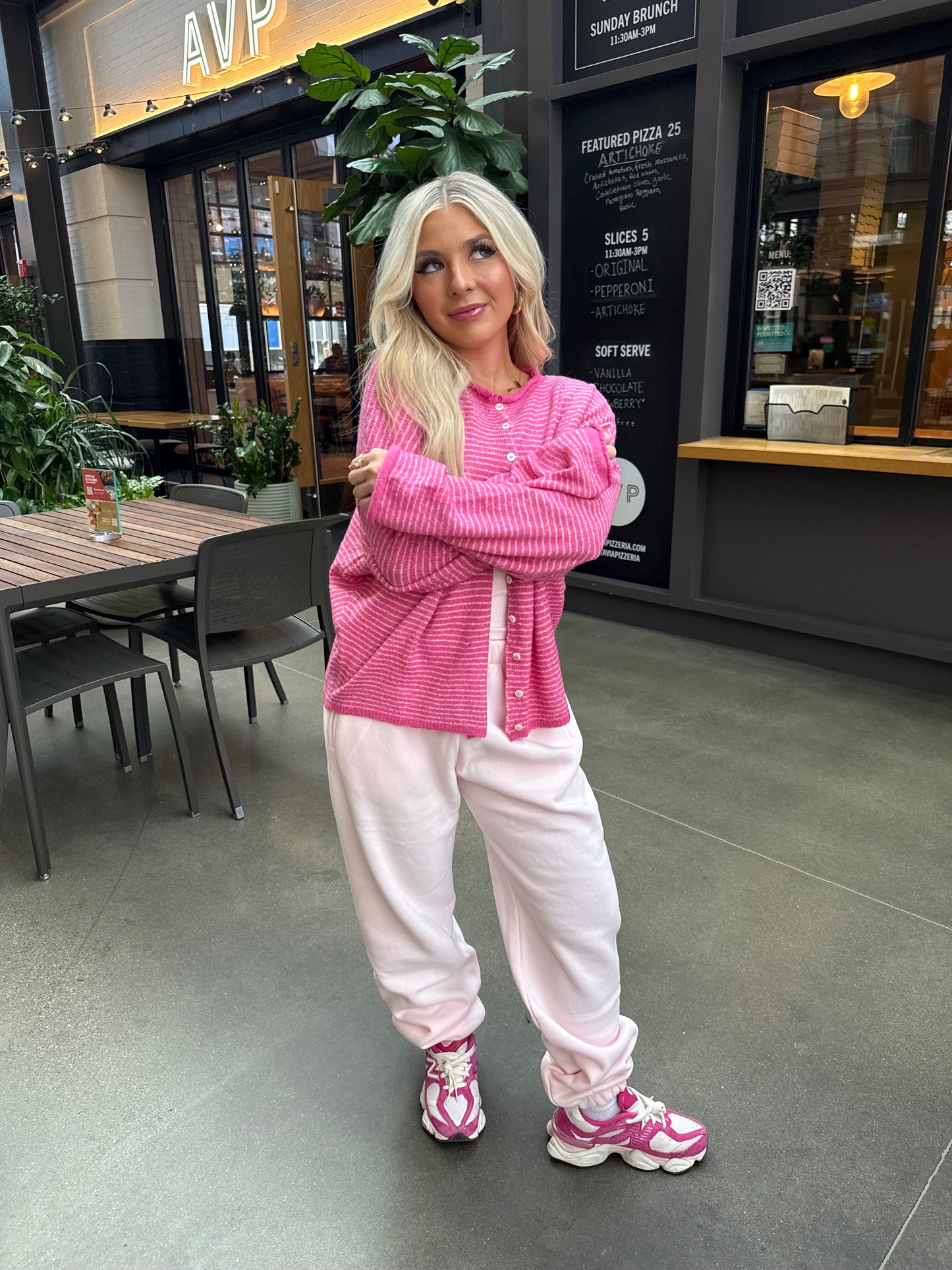 Alison Striped Cardigan