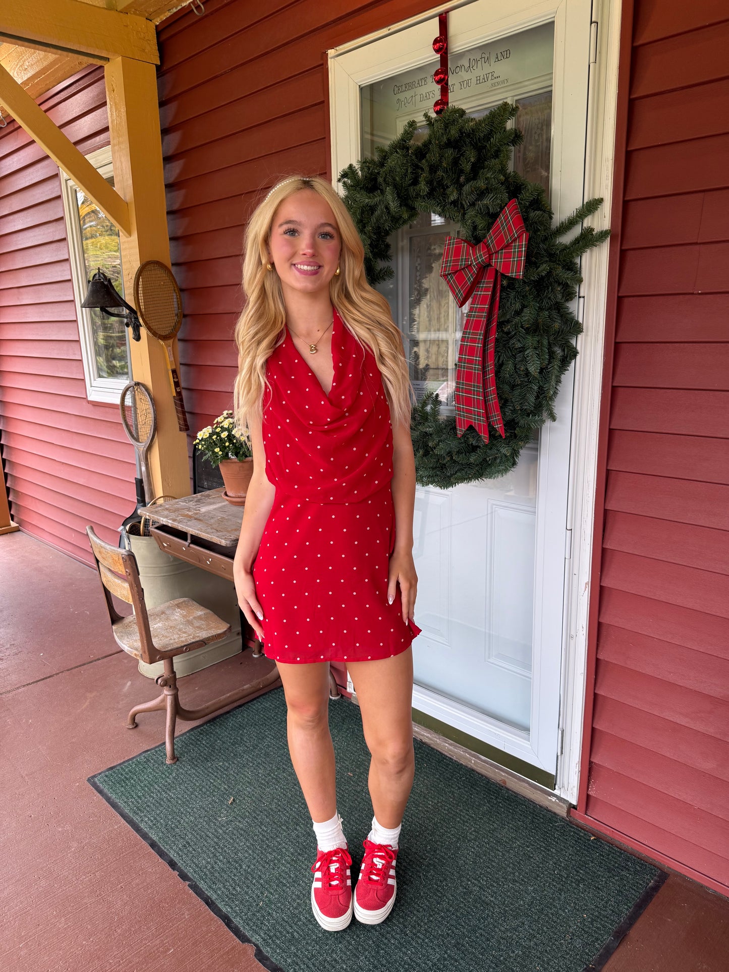 Cherry Girl Polka Dress