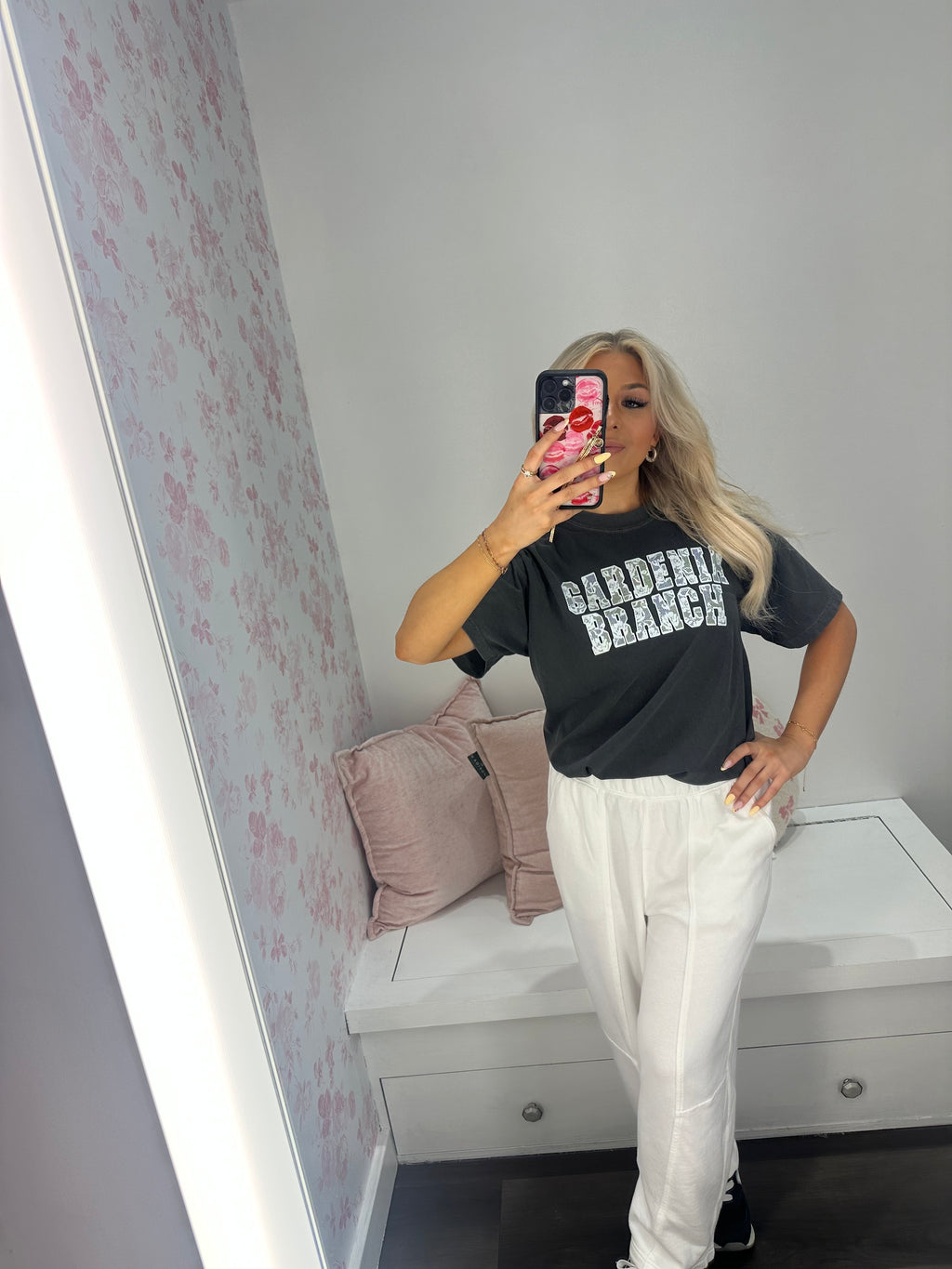 Gardenia Branch Lace Tee