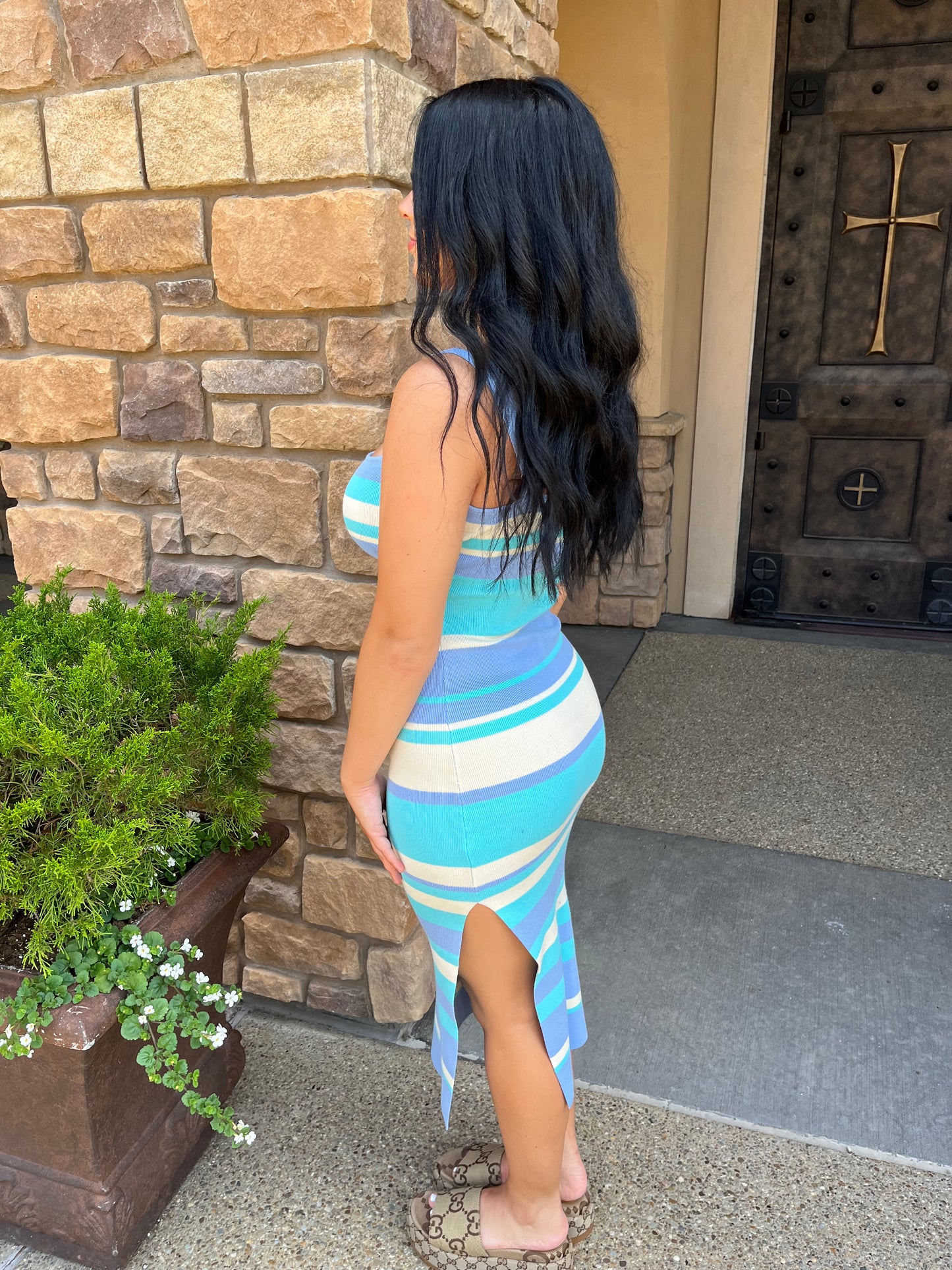 Selling Sunsets Dress in Blue