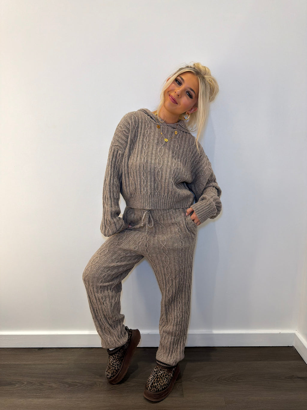 Alo Vera Sweater Set in Taupe SOLD TOGETHER