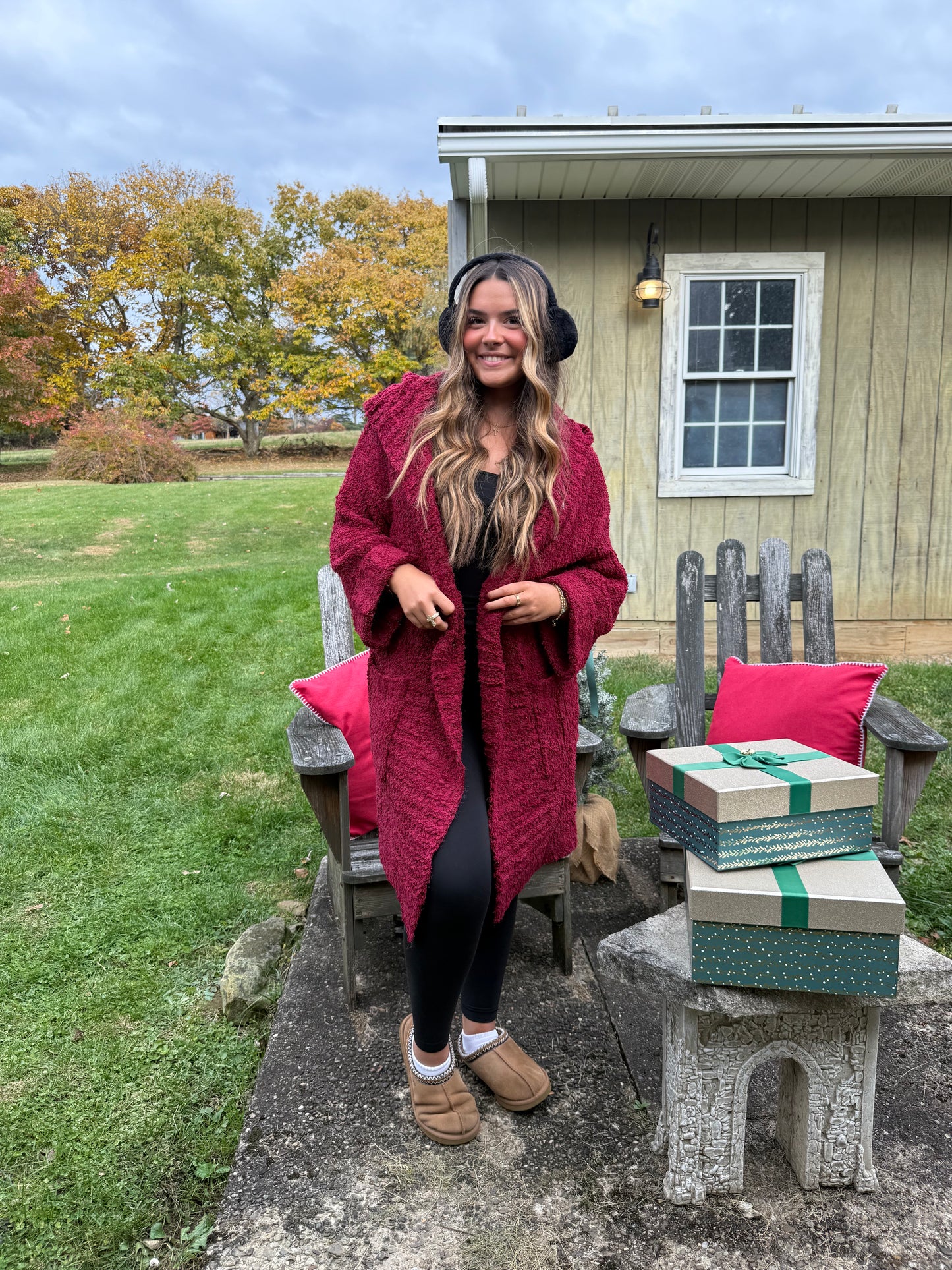 Luxe Blanket Cardi in Sangria