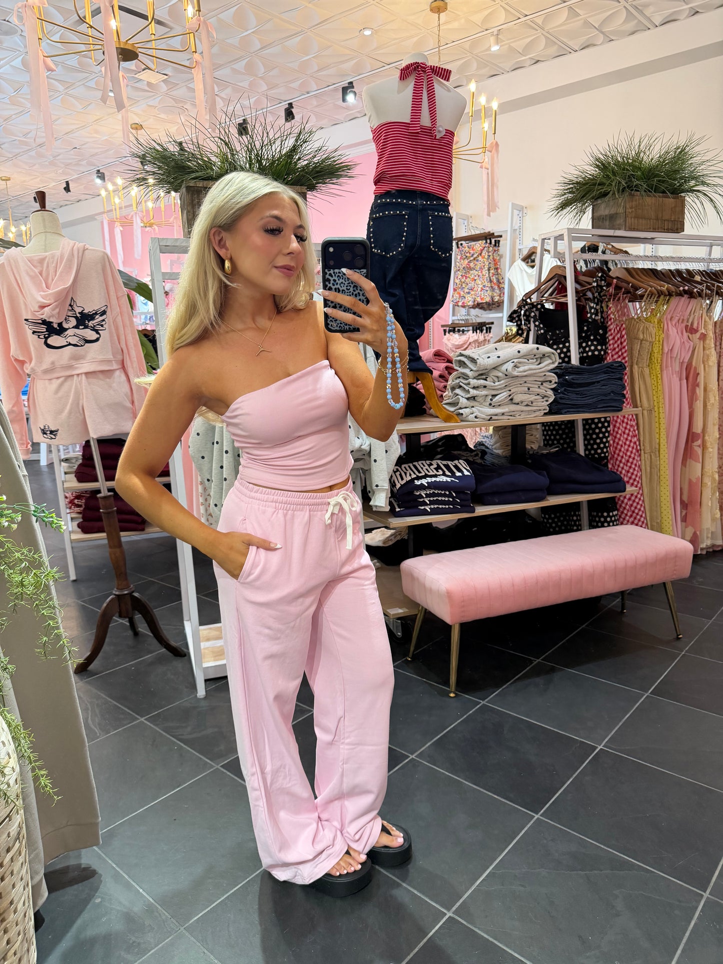 Later Today Set (TOP) Pink
