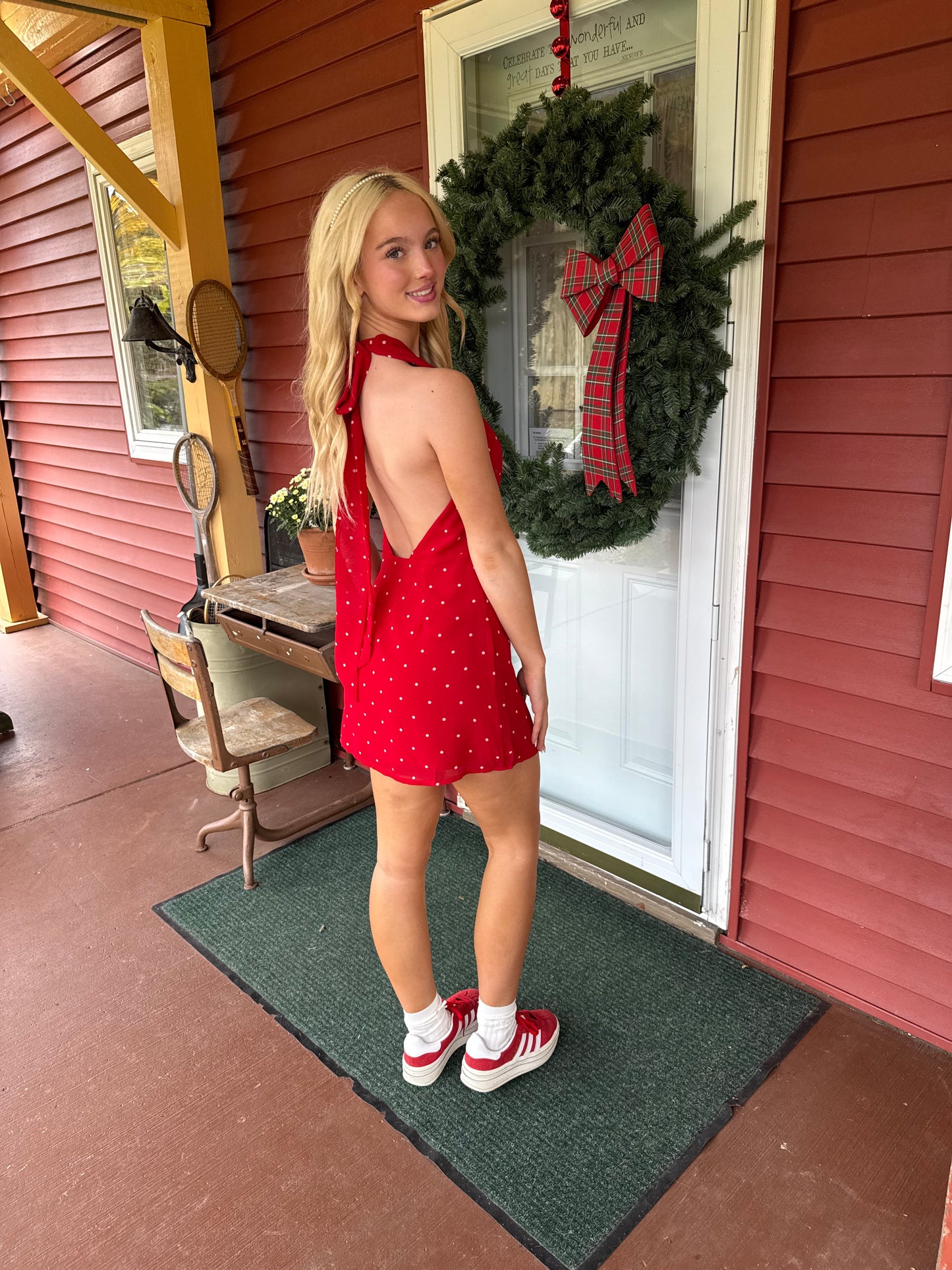 Cherry Girl Polka Dress